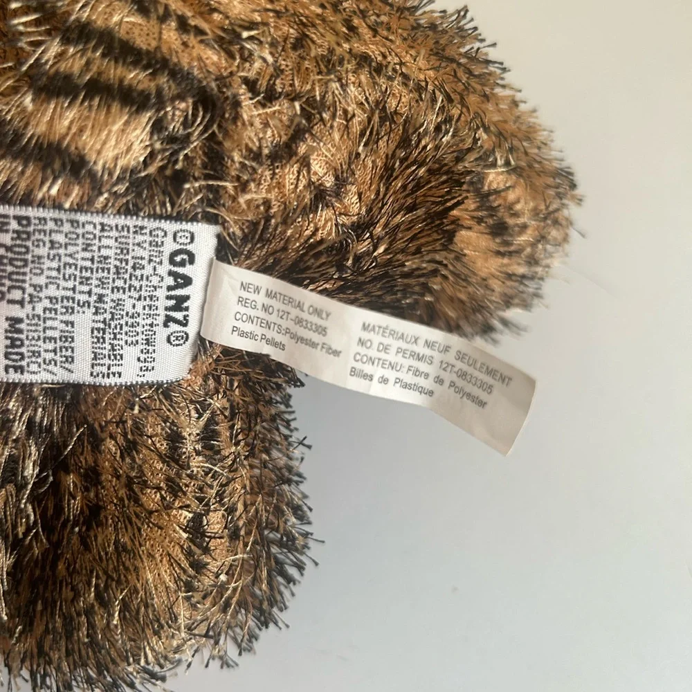 Webkinz GANZ Striped Tiger Soft‎ Plush Brown Black